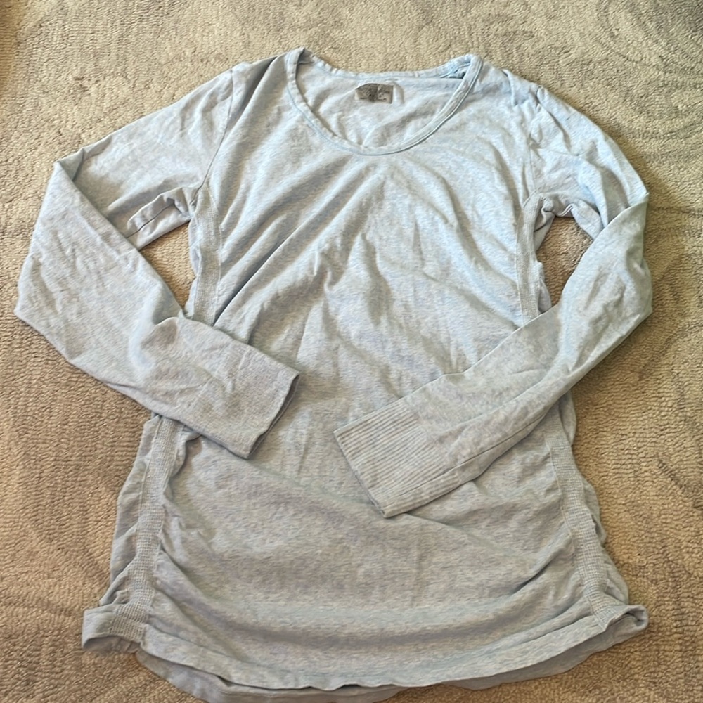 Athleta heathered lightweight blue top XL
